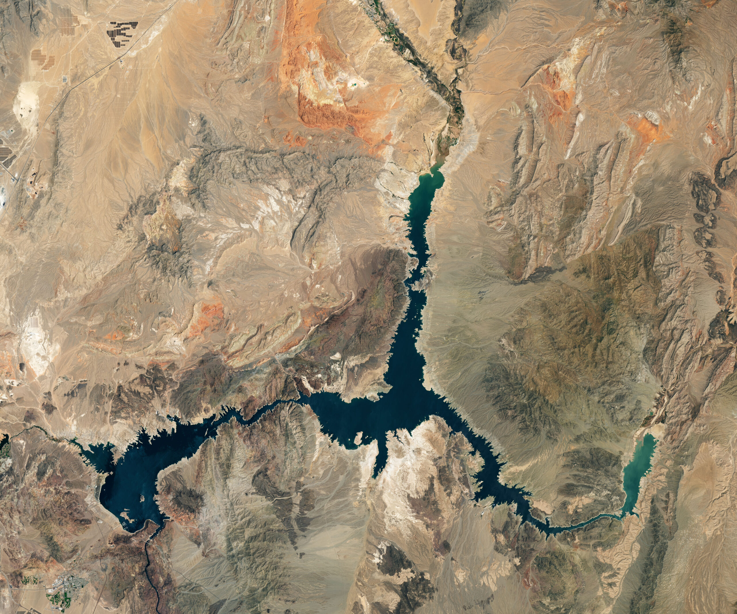 Озеро Мид, США — спутниковый снимок NASA Landsat от 3 июля 2022 года